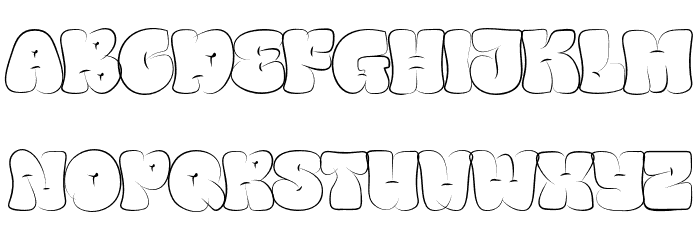 BRONGGEDUNYtrial-Outline Font UPPERCASE