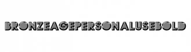 BRONZEAGE PERSONAL USE Bold  免费字体下载
