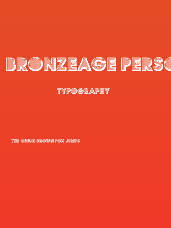 BRONZEAGE PERSONAL USE Bold Poster