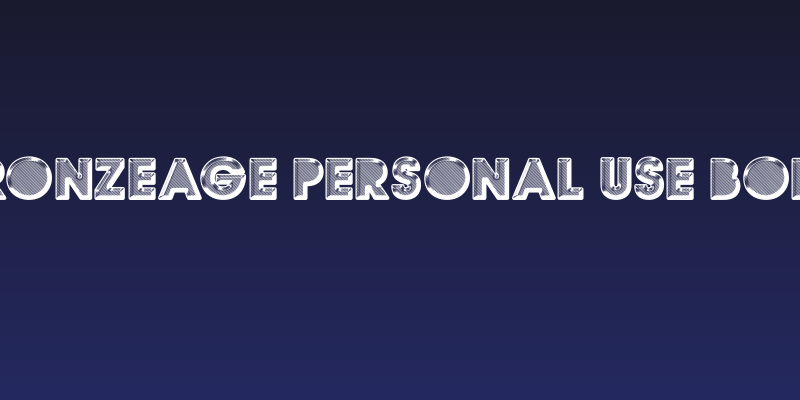 BRONZEAGE PERSONAL USE Bold Social Header