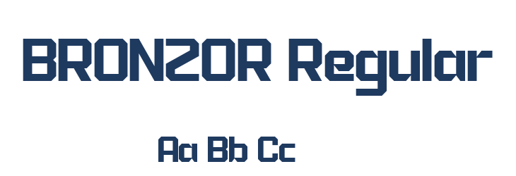 BRONZOR Regular Font Preview