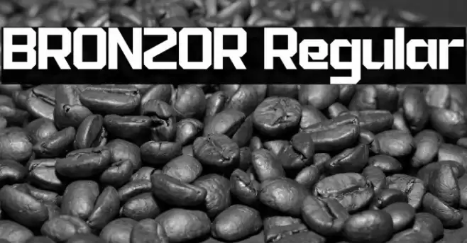 BRONZOR Regular Font examples