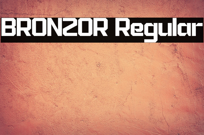 BRONZOR Regular Шрифта examples