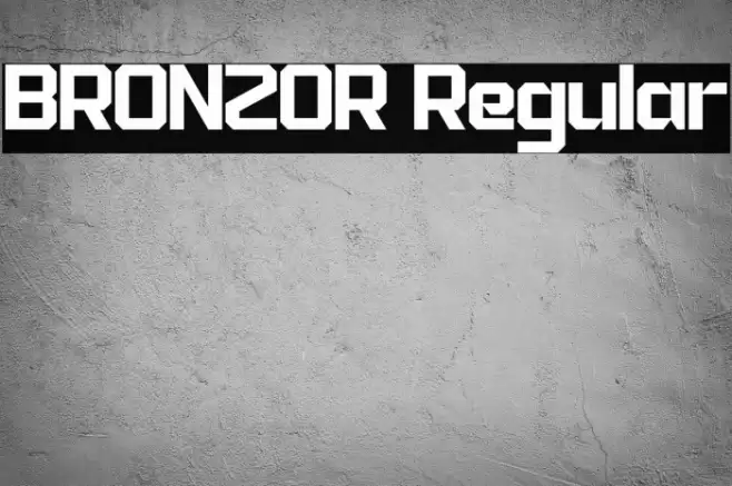 BRONZOR Regular Font examples