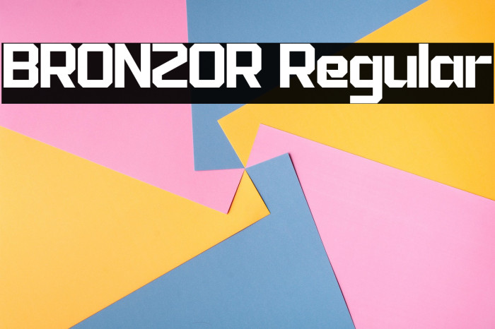 BRONZOR Regular Шрифта examples