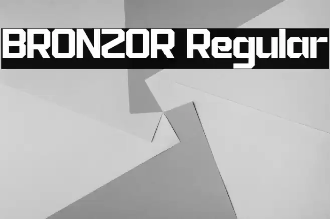 BRONZOR Regular Font examples
