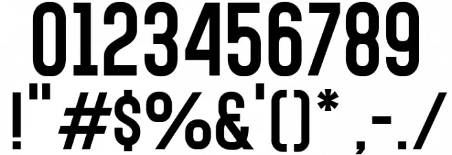 BROOKLINE-Condensed Font OTHER CHARS