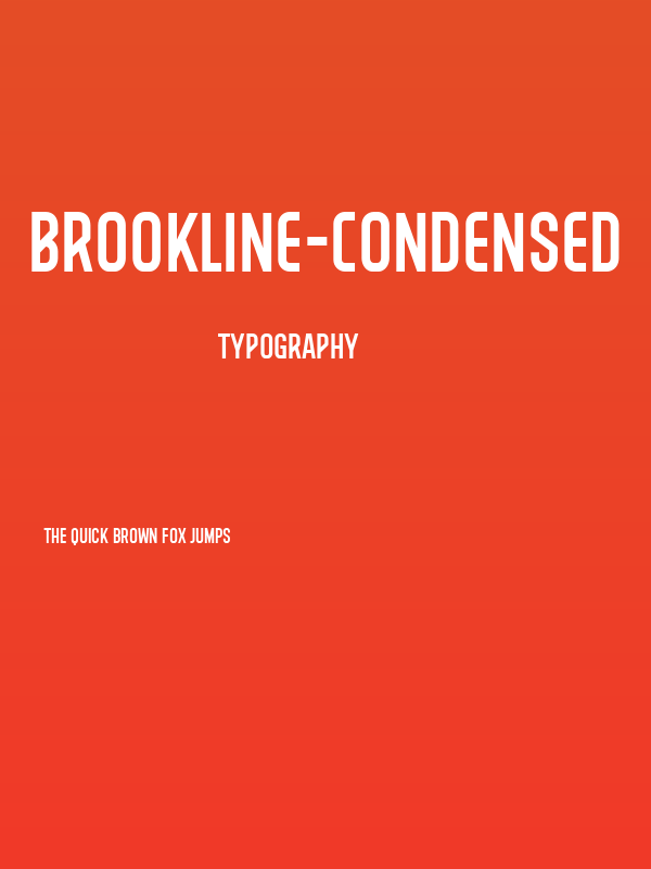 BROOKLINE-Condensed Poster