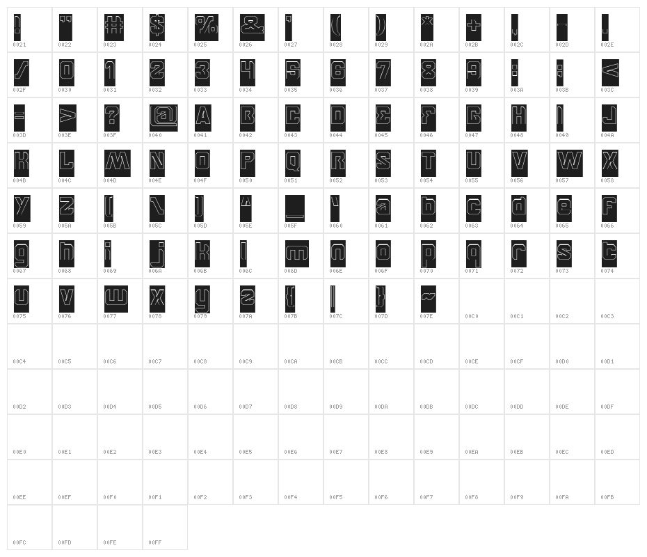 BROTHER-Hollow Character Map
