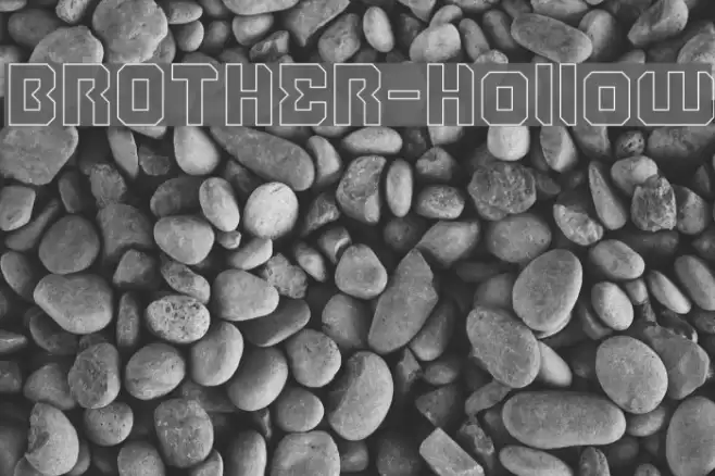 BROTHER-Hollow Font examples