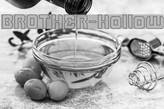 BROTHER-Hollow Font examples