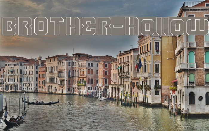 BROTHER-Hollow Font examples