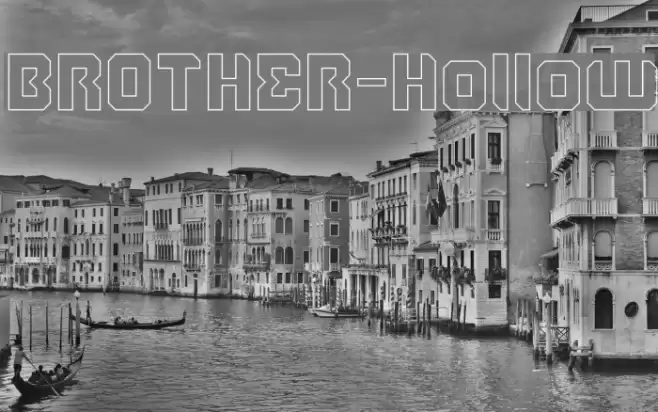 BROTHER-Hollow Font examples