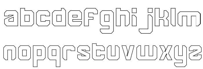 BROTHER-Hollow Font LOWERCASE