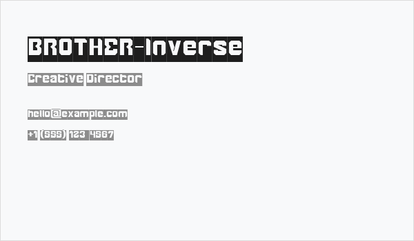 BROTHER-Inverse Business Card