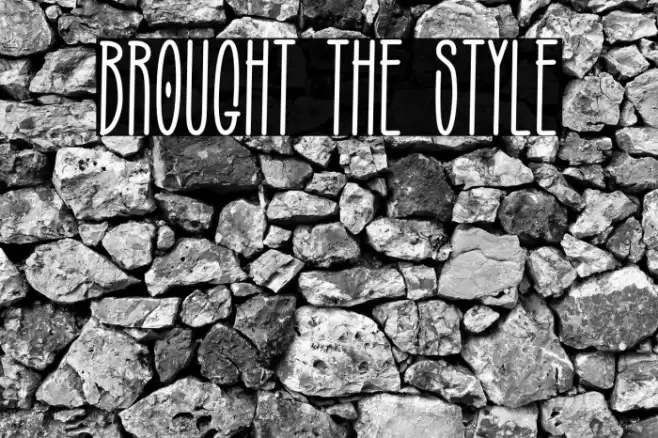 BROUGHT THE STYLE Font examples