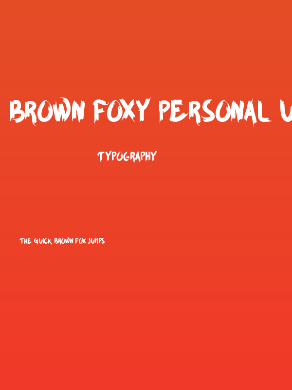 BROWN FOXY Personal Use Only Poster