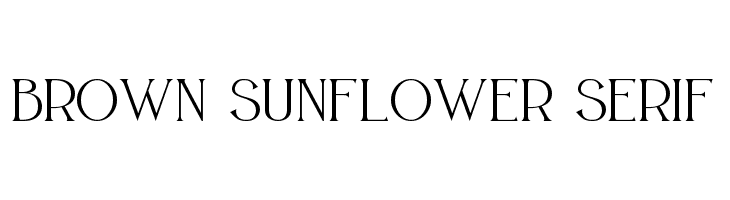 BROWN SUNFLOWER SERIF  لخطوط تنزيل