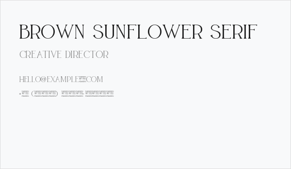 BROWN SUNFLOWER SERIF Business Card