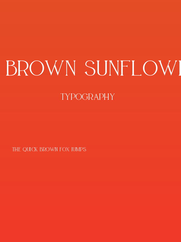 BROWN SUNFLOWER SERIF Poster