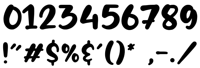 BROWNIE BUSTER Font OTHER CHARS