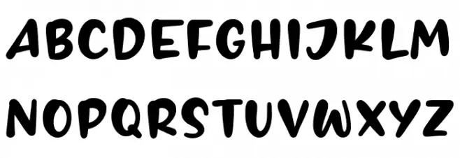 BROWNIE BUSTER Caratteri MINUSCOLO