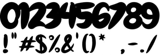 BROWNIES Font OTHER CHARS