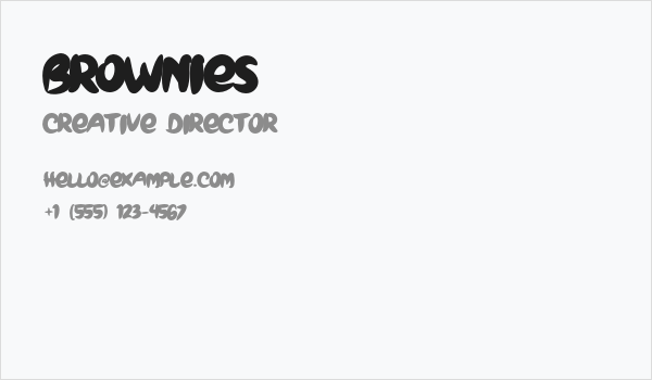 BROWNIES Business Card