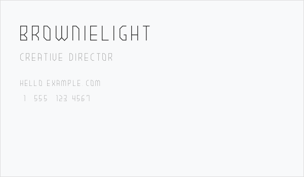 BROWNIElight Business Card