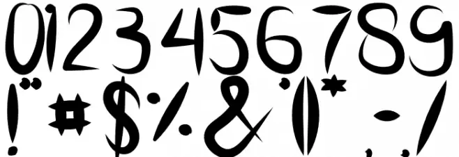 BRUSH SCOOT Font OTHER CHARS