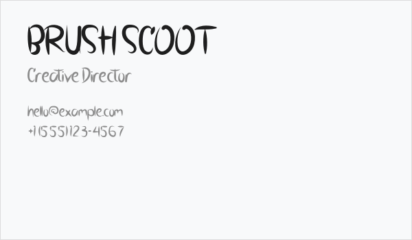 BRUSH SCOOT Business Card