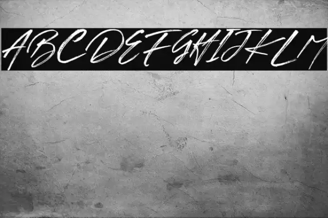 BRUSH TANGSE Font examples