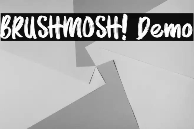 BRUSHMOSH! Demo Font examples
