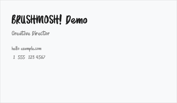 BRUSHMOSH! Demo Business Card