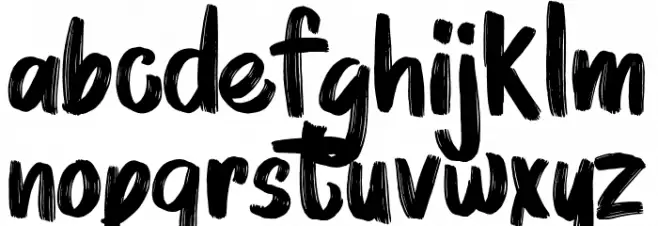 BRUSHMOSH! Demo Caratteri MINUSCOLO