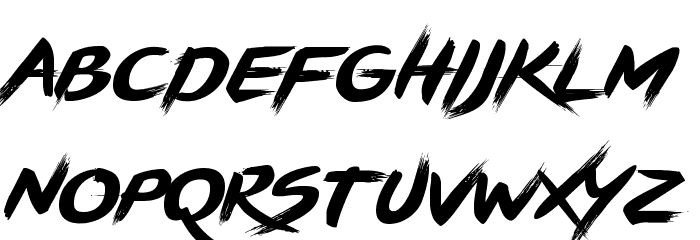 BRUSHSTRIKE Font LOWERCASE