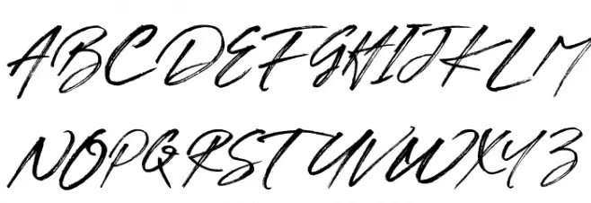BRUSHTANGSE 字体 大写