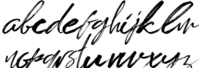 BRUSHTANGSE Font LOWERCASE