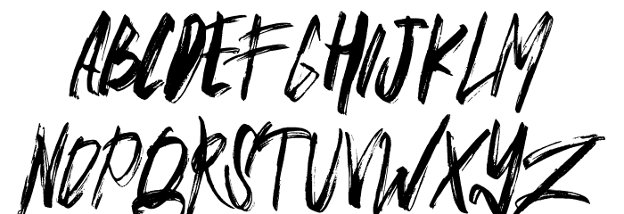 BRUSHY Font LOWERCASE