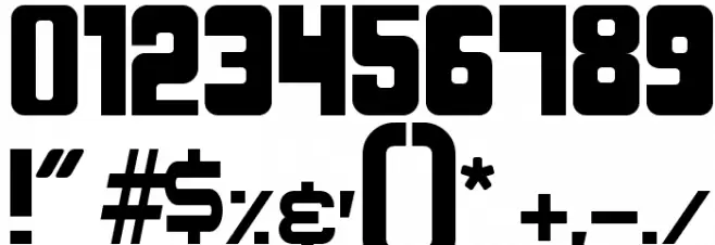 BRUTO-MAYUSCULA Font OTHER CHARS