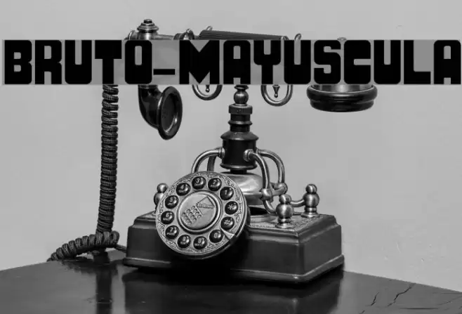 BRUTO-MAYUSCULA Font examples