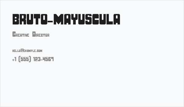 BRUTO-MAYUSCULA Business Card
