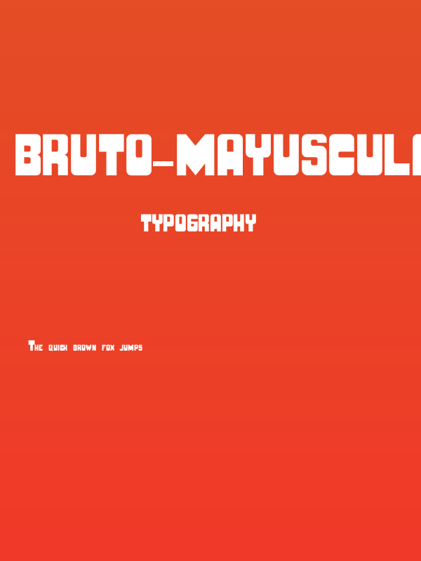 BRUTO-MAYUSCULA Poster