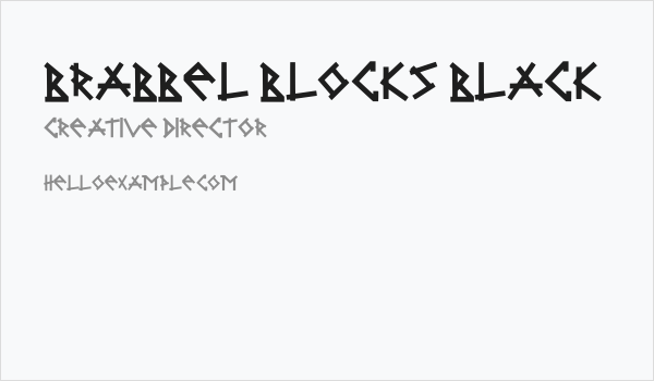 Brabbel Blocks Black Business Card