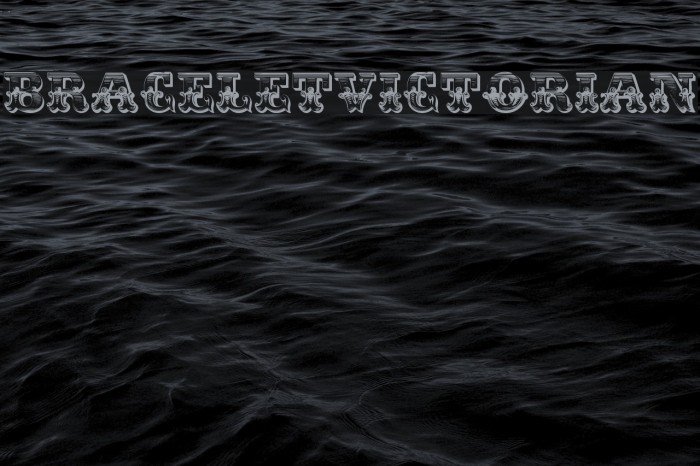 BraceletVictorian Font examples