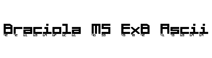 Braciola MS ExB Ascii  フリーフォントのダウンロード