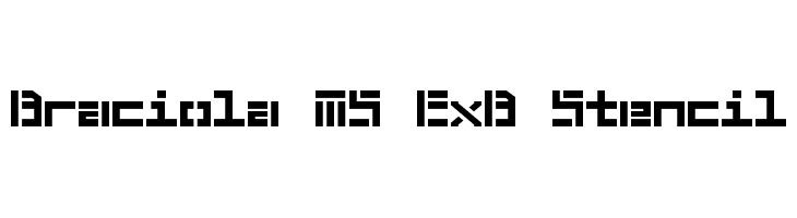 Braciola MS ExB Stencil  Frei Schriftart Herunterladen