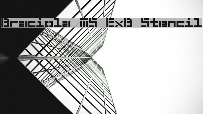 Braciola MS ExB Stencil Font examples