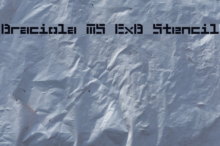 Braciola MS ExB Stencil Font examples