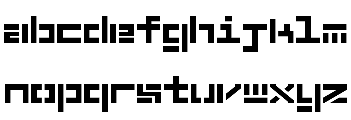 Braciola MS ExB Stencil Font LOWERCASE